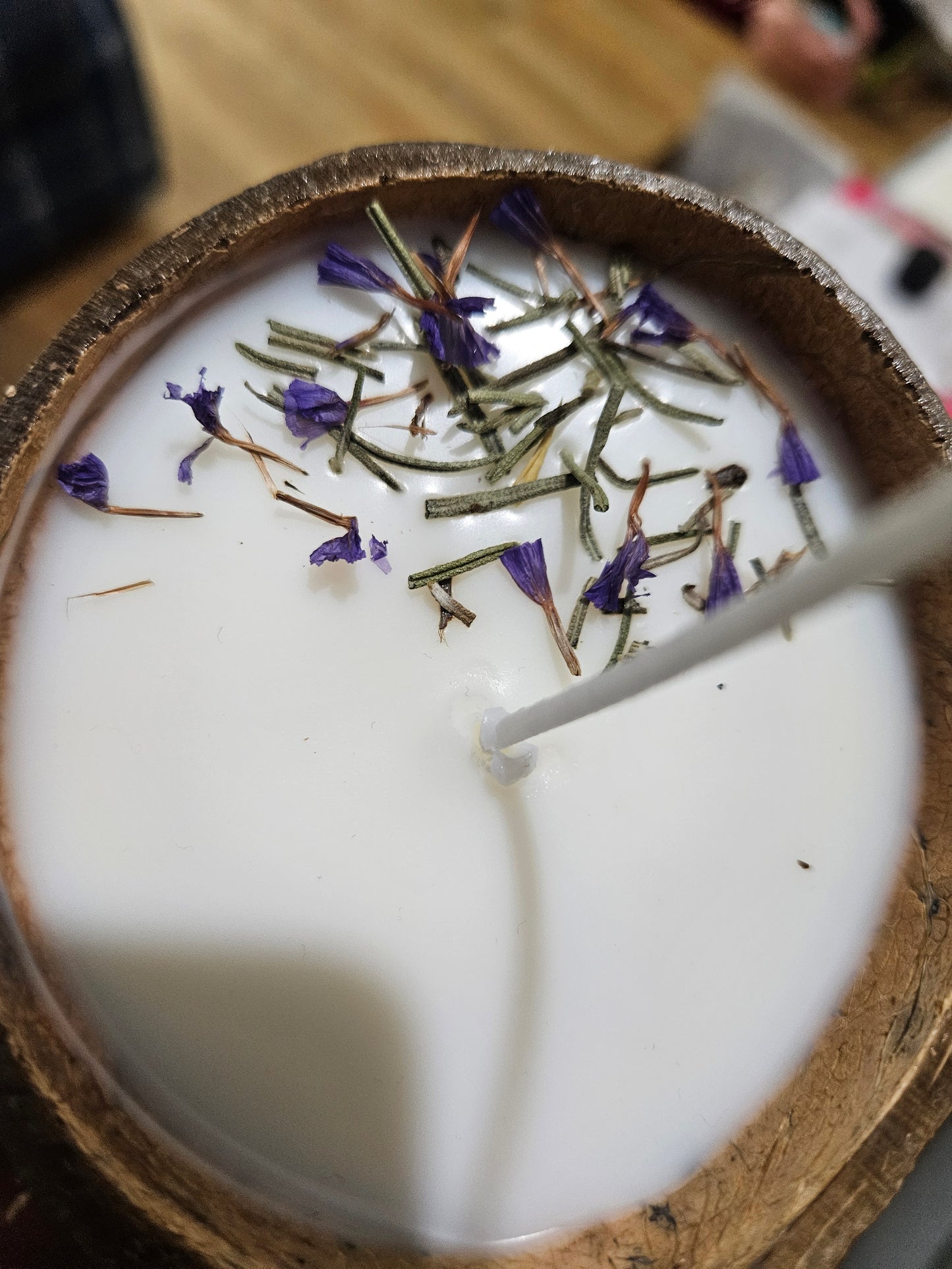 Raindrops and Rosemary scented Candle