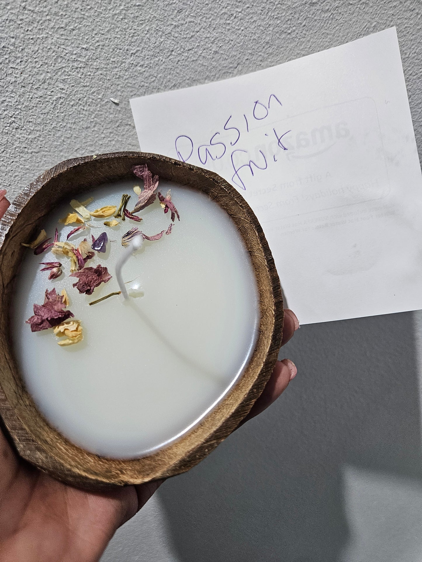 Passion fruit scented candle