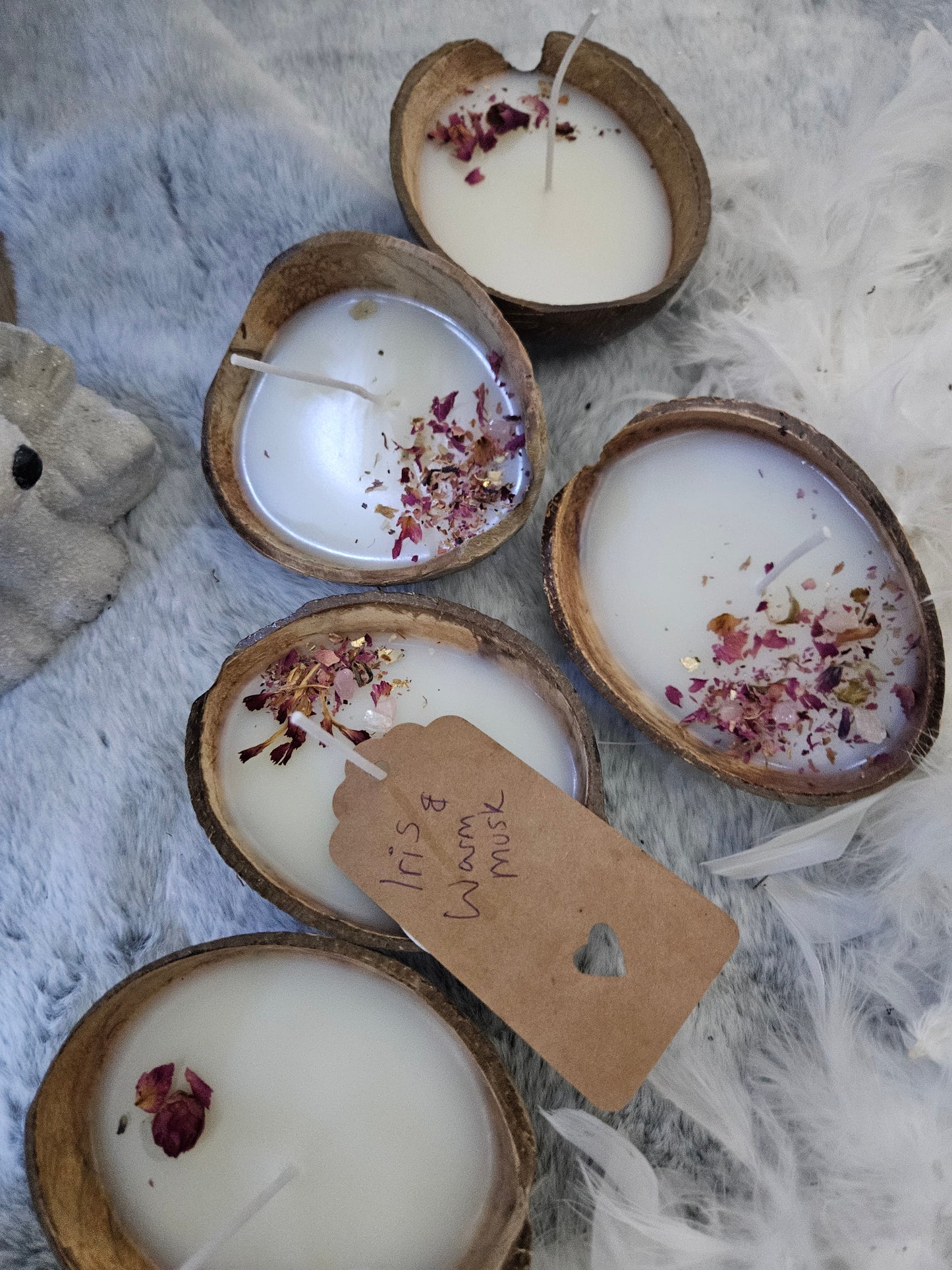 Iris and Warm Musk scented candle
