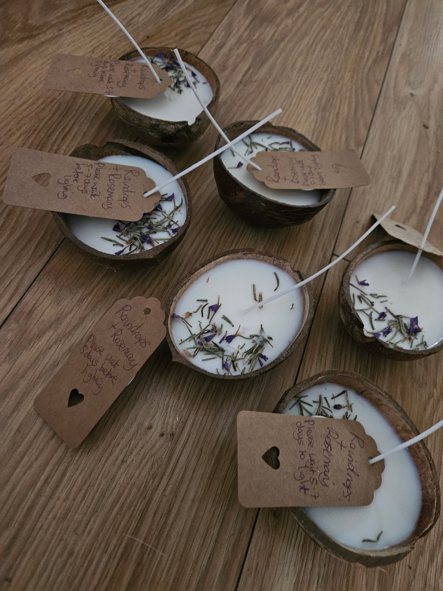 Raindrops and Rosemary scented Candle